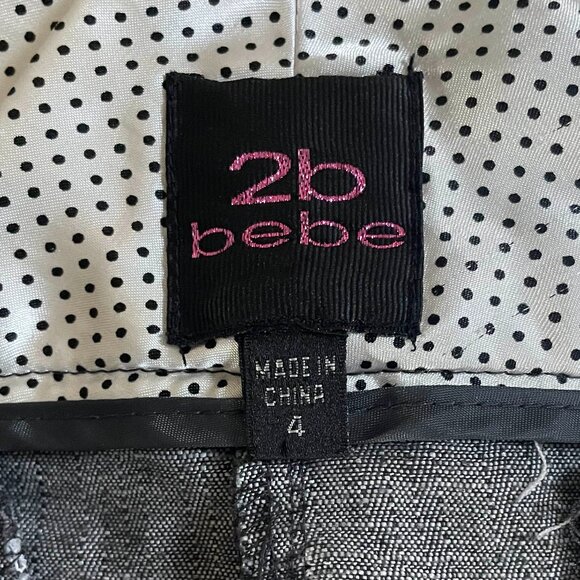2b Bebe Gray Shorts - Picture 4 of 4